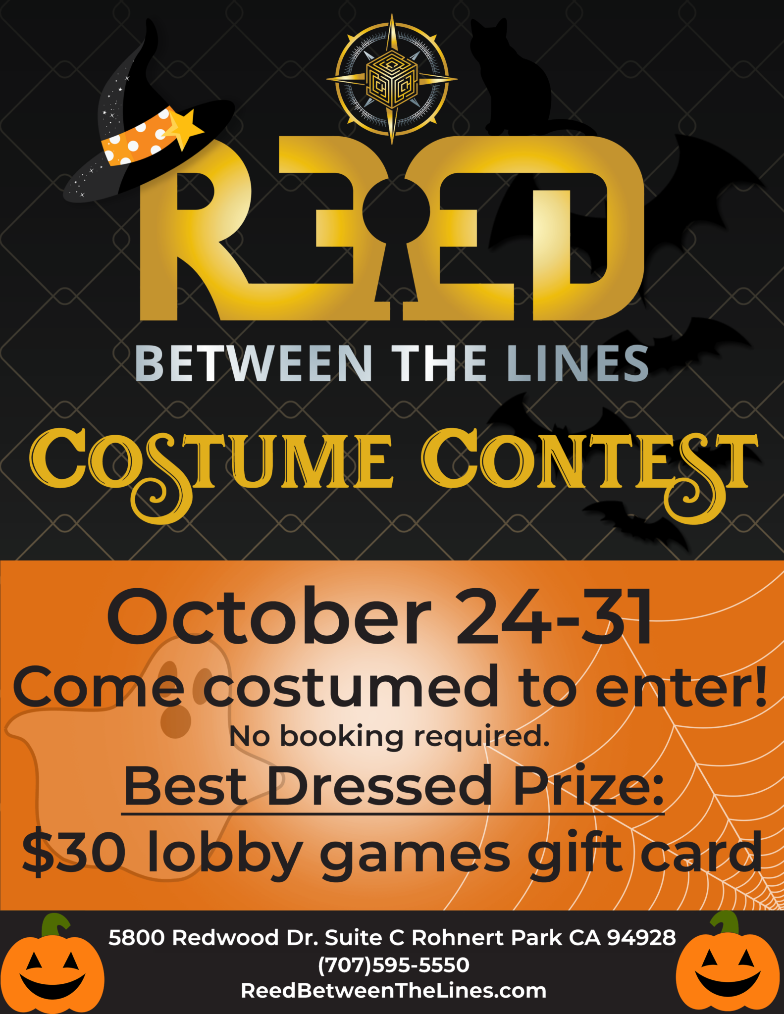 2022 Halloween Costume Contest at Reed Between the Lines Escape Rooms